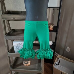 CC Boutique Emerald Ruffle Leggings